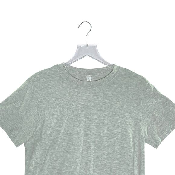 Lululemon 2 Crew Neck Short Sleeve Shirt Heathered Gray Gym Sports - Picture 4 of 8